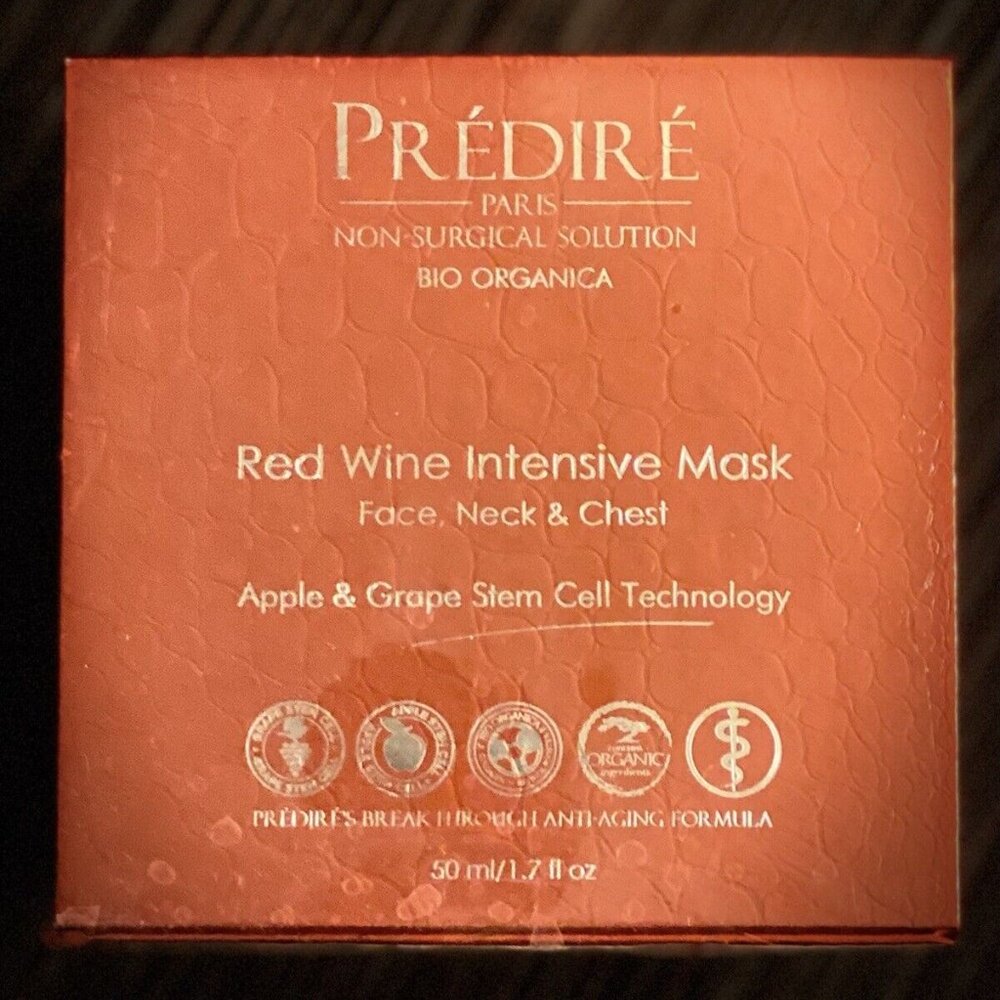 PREDIRE RED WINE INTENSIVE MASK FACE, NECK & CHEST-1.7 oz/50 ml-BRAND NEW-SEALED